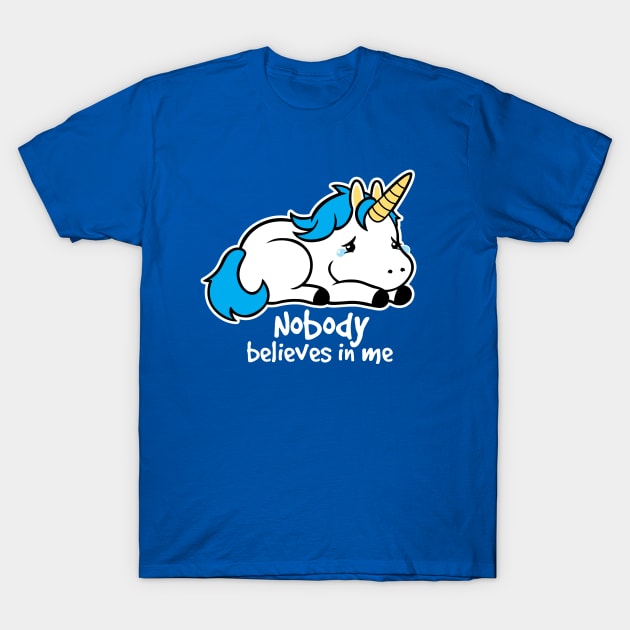Sad unicorn T-Shirt by NemiMakeit